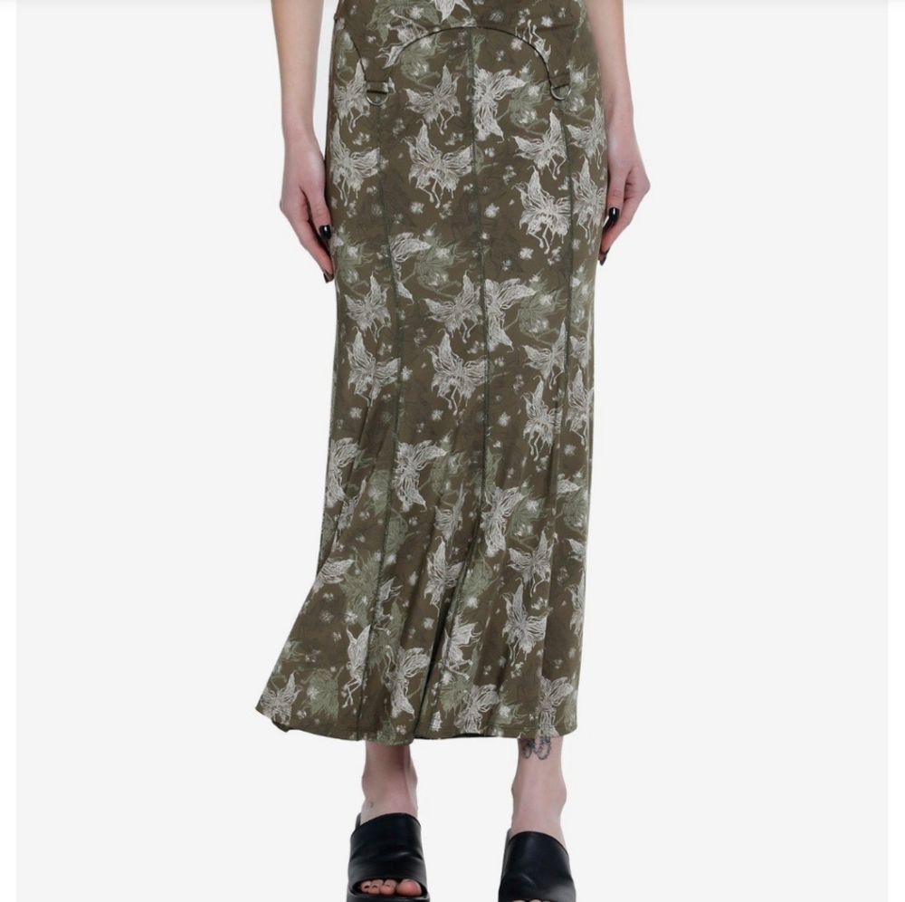 Thorn & Fable Skeleton Fairy Mermaid Maxi Skirt - 3x
